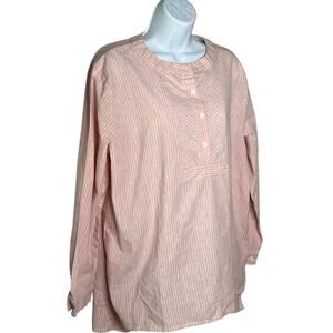 Misslook Pink White Boyfriend Tunic High Low‎ Shirt 3XL
